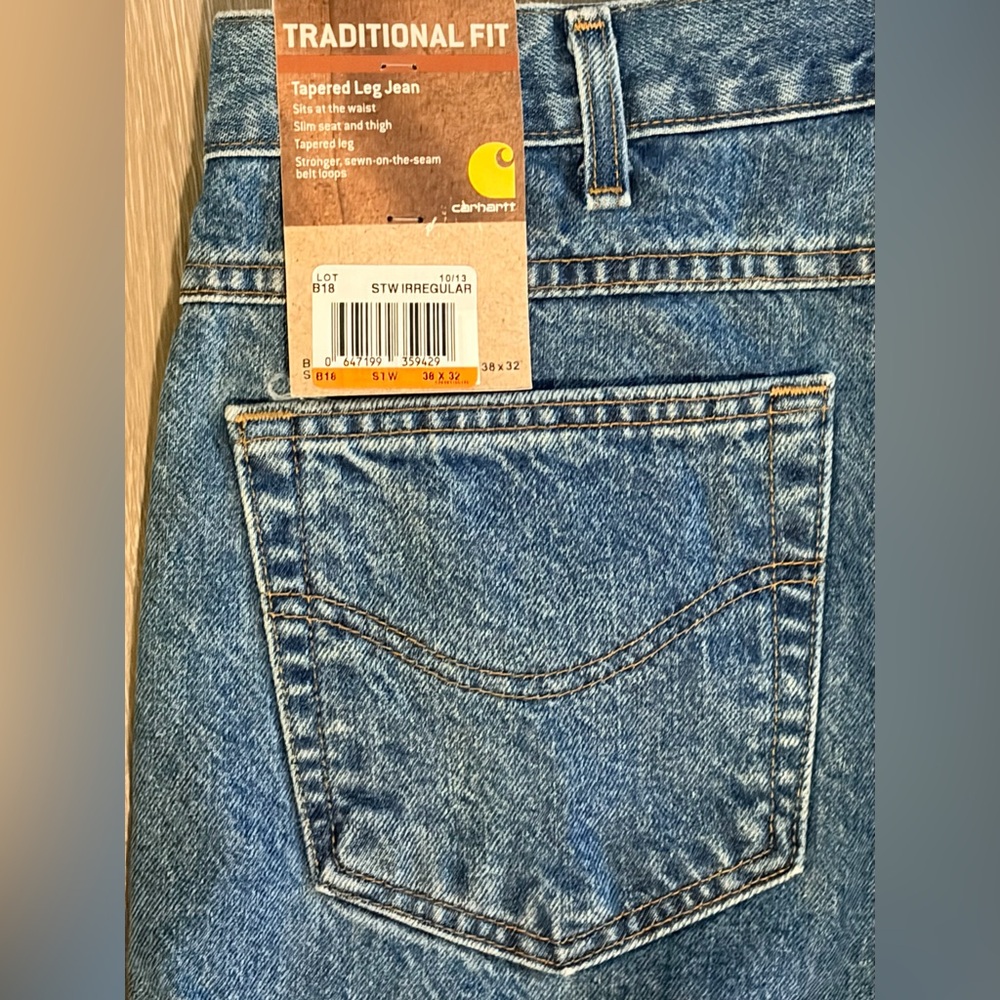 Carhartt B18 Stonewashed Traditional Fit Tapered Jean